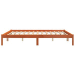 Viaszbarna tömör fenyőfa ágy matrac nélkül 200 x 200 cm 5