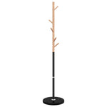 Fekete porszórt vas ruhafogas 172 cm 2