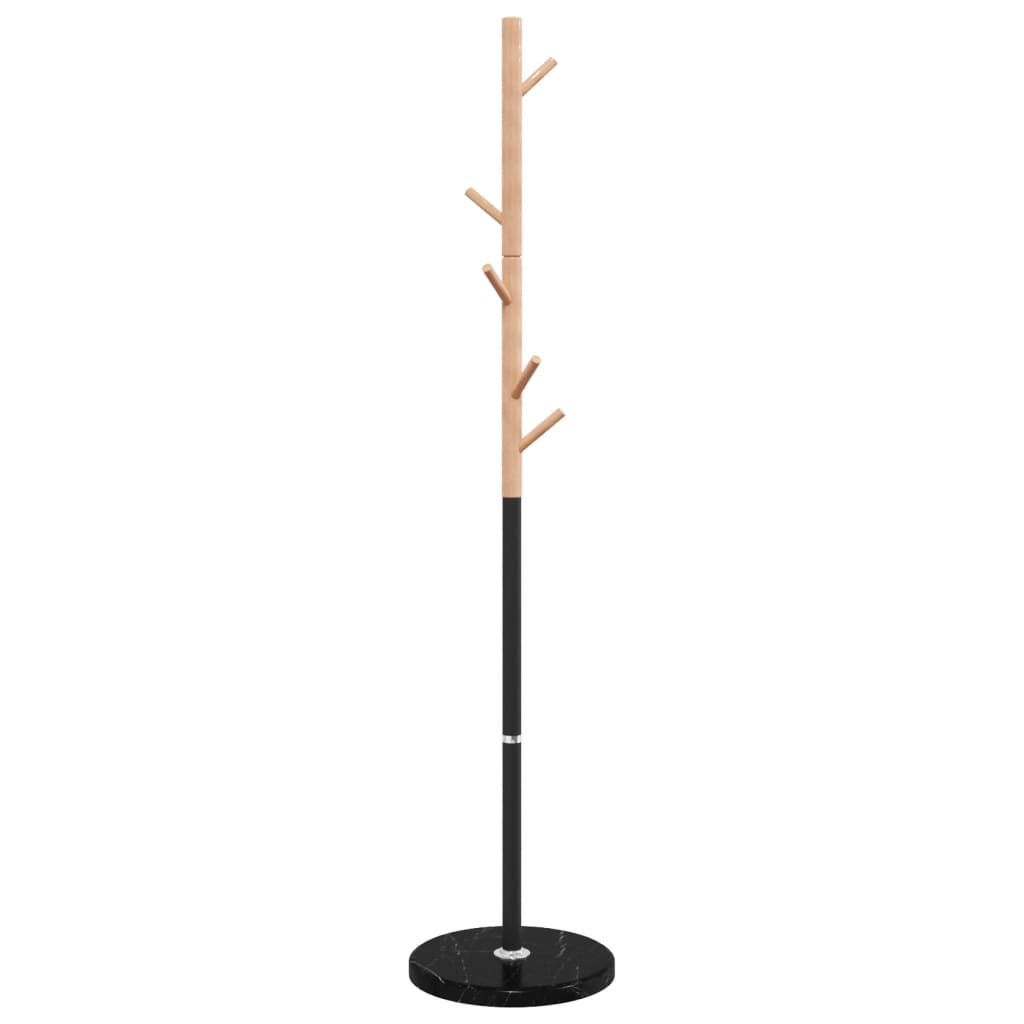 Fekete porszórt vas ruhafogas 172 cm 2