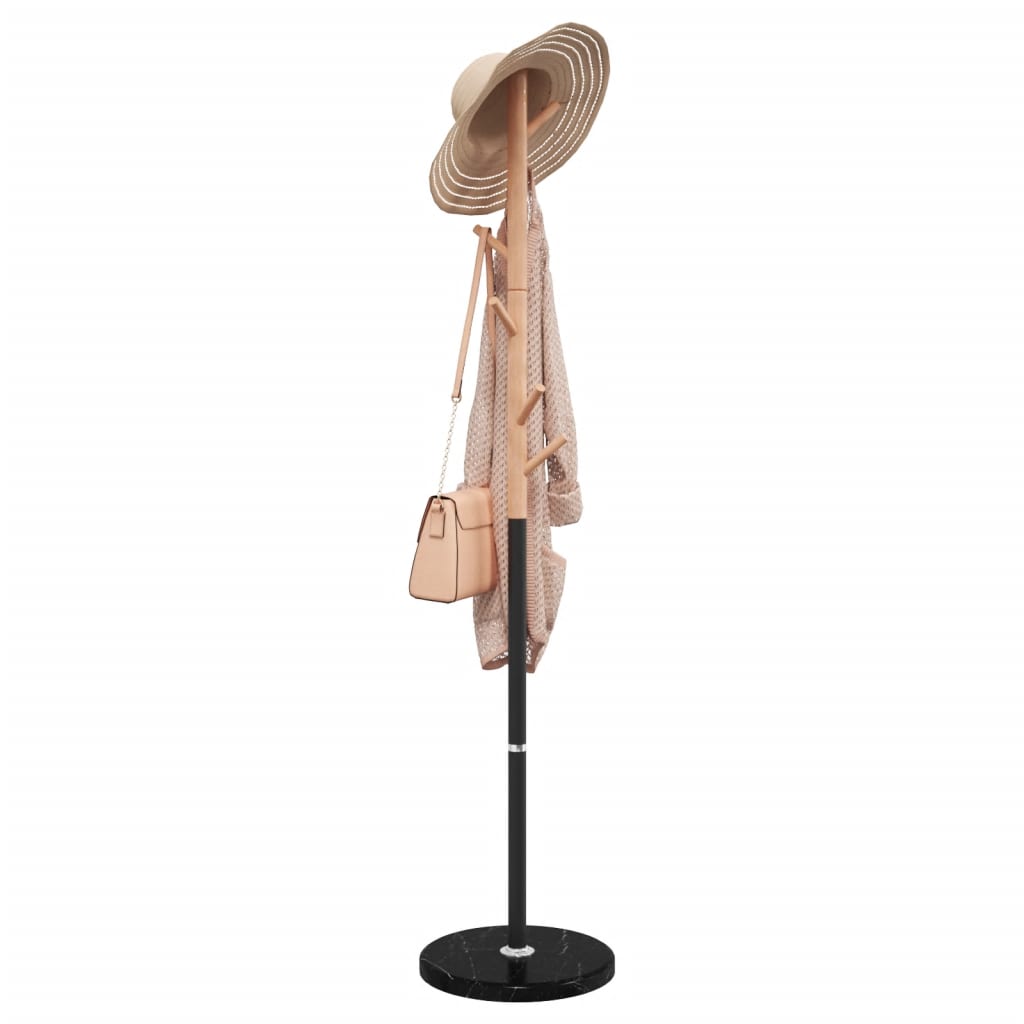 Fekete porszórt vas ruhafogas 172 cm