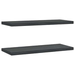 2 db fekete rozsdamentes acél fali polc 75 x 30 cm 2