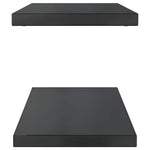 2 db fekete rozsdamentes acél fali polc 75 x 30 cm 5