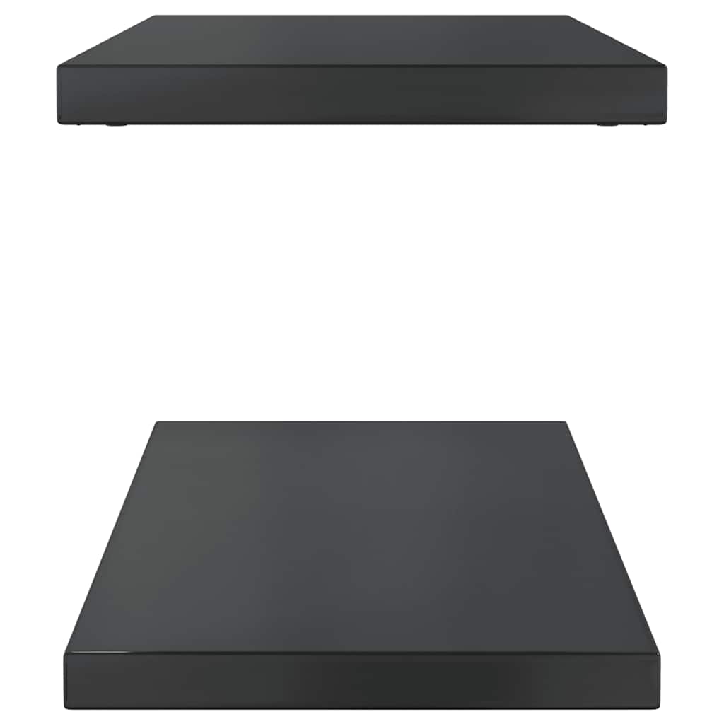 2 db fekete rozsdamentes acél fali polc 75 x 30 cm 5