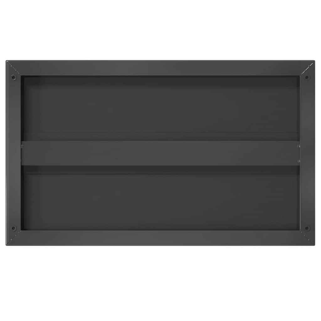 2 db fekete rozsdamentes acél fali polc 75 x 30 cm 7