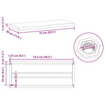 2 db fekete rozsdamentes acél fali polc 75 x 30 cm 10