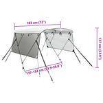 Háromágú bimini tető hálós oldalfalakkal 183x(137-152)x137 cm 12