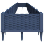 Kékszürke PP kerti virágláda cövekekkel 362,5 x 42,5 x 28,5 cm 4