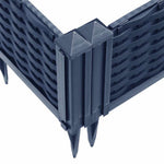 Kékszürke PP kerti virágláda cövekekkel 362,5 x 42,5 x 28,5 cm 7