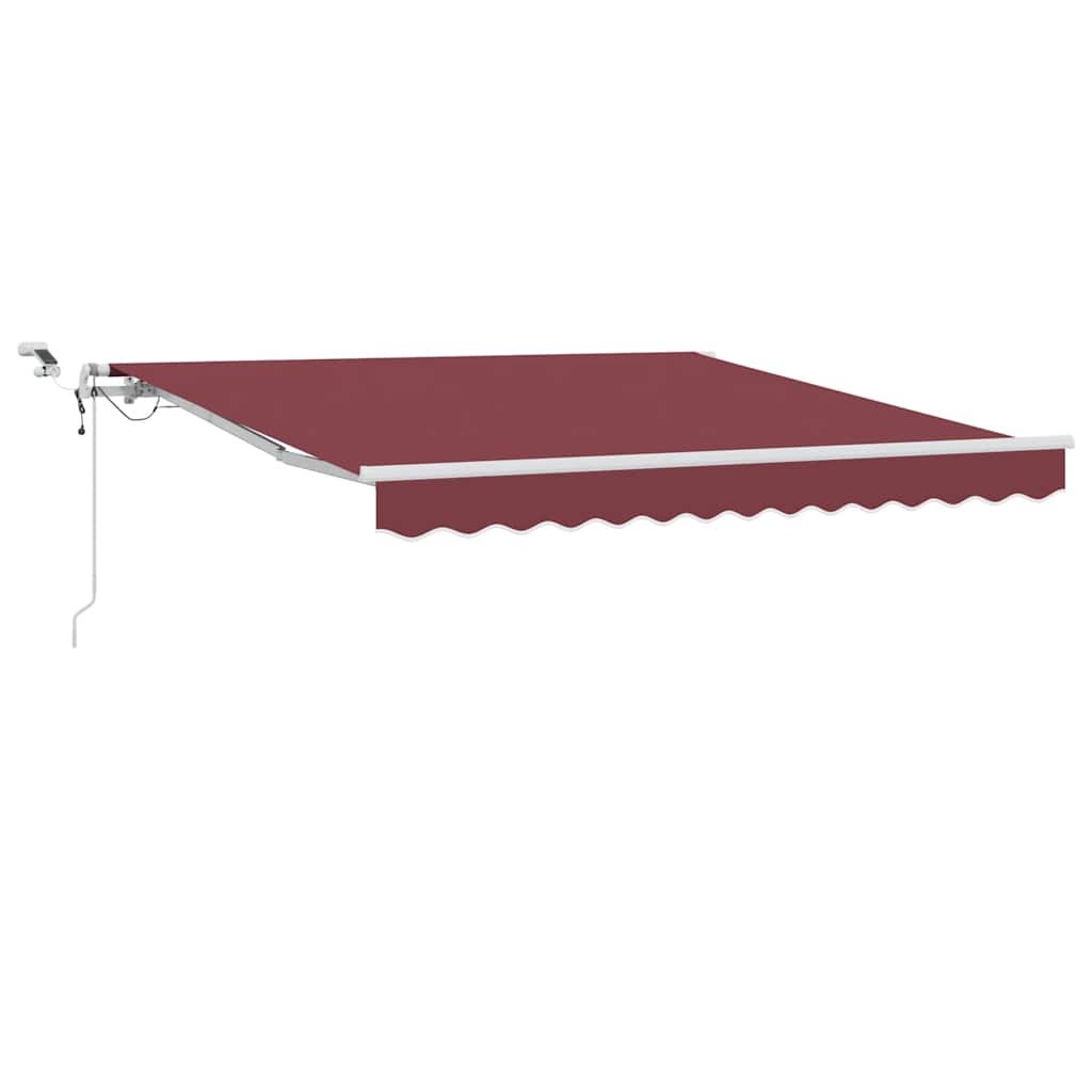 Burgundi vörös automata kihúzható LED-es napellenző 300x250 cm 2