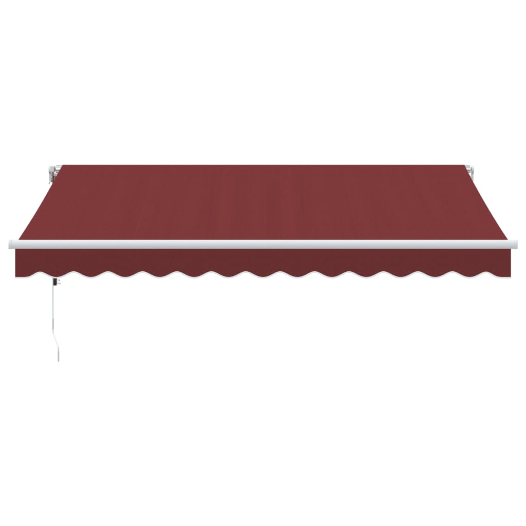 Burgundi vörös automata kihúzható LED-es napellenző 350x250 cm 3