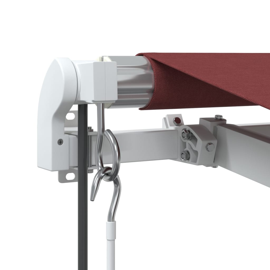 Burgundi vörös automata kihúzható LED-es napellenző 350x250 cm 5