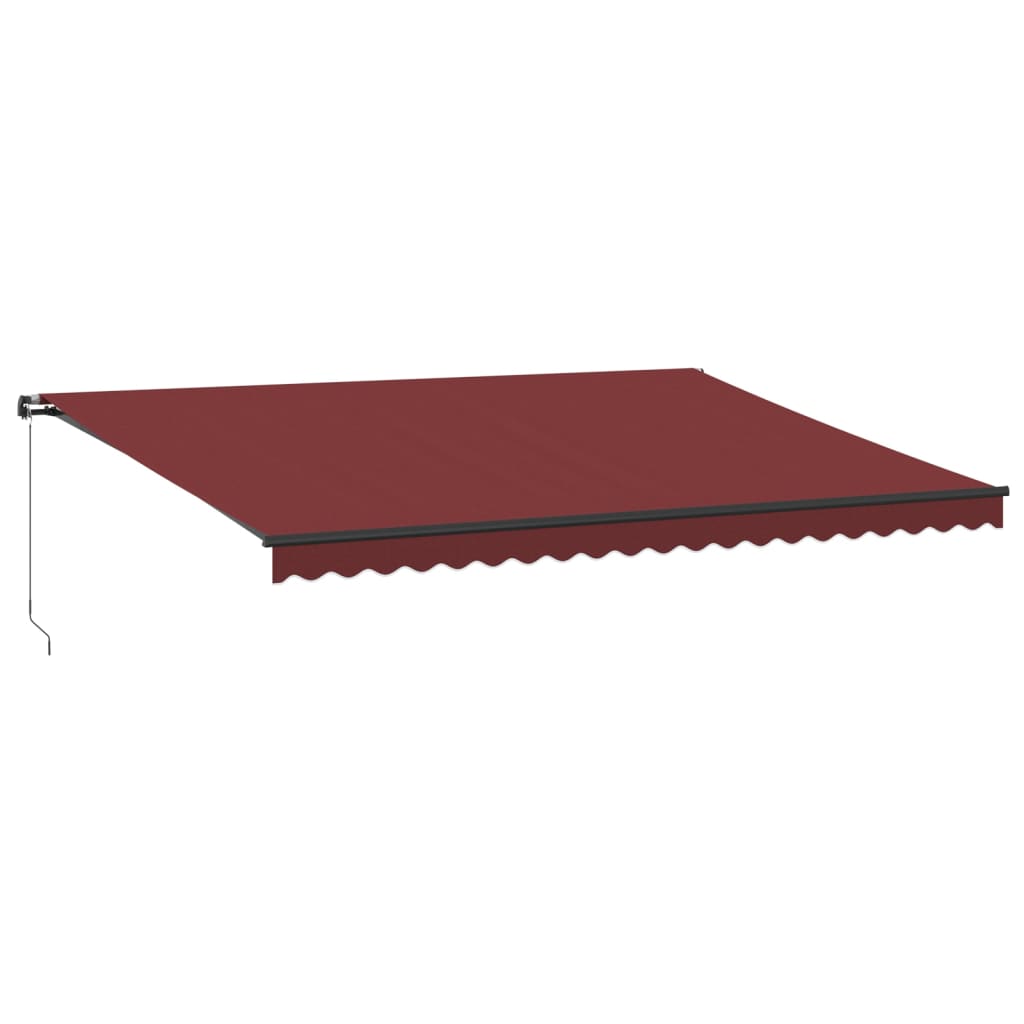 Burgundi vörös kézzel kihúzható napellenző 500 x 350 cm 2