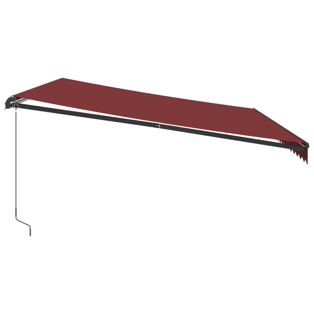 Burgundi vörös kézzel kihúzható napellenző 500 x 350 cm 4