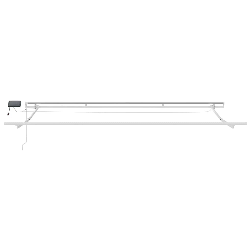 Barna kézzel kihúzható LED-es napellenző 450 x 300 cm 5