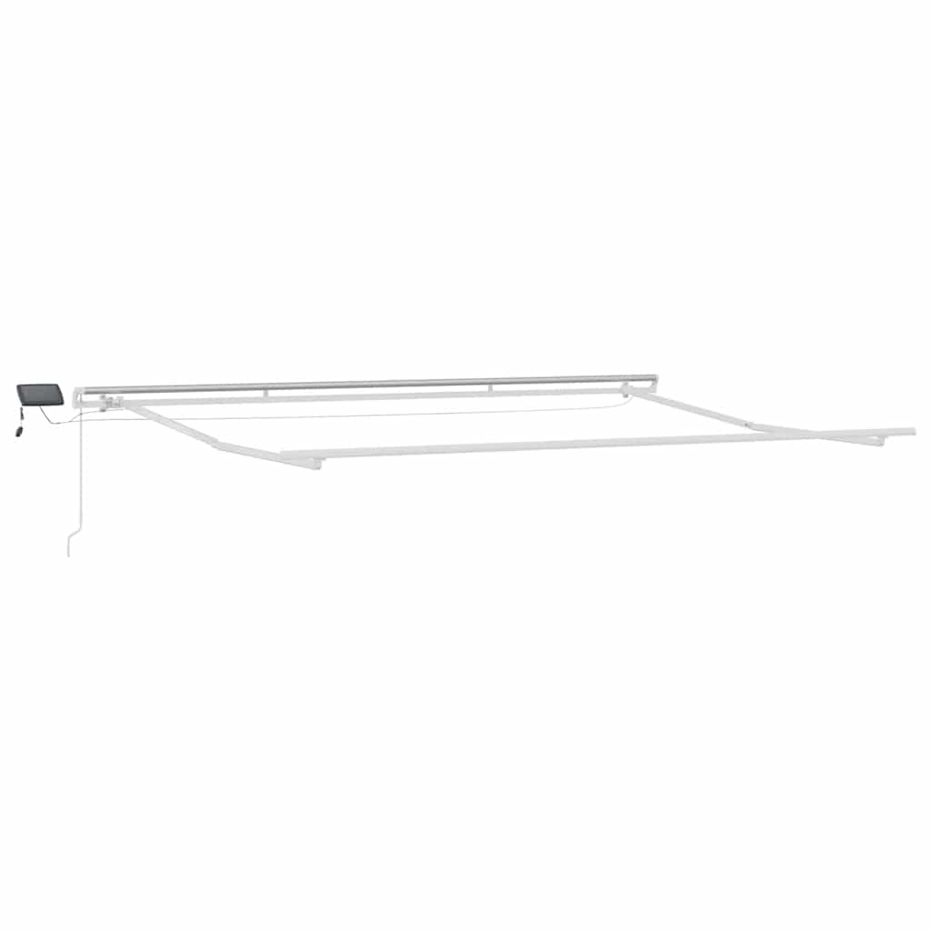 Barna kézzel kihúzható LED-es napellenző 450 x 300 cm 7