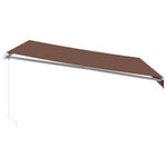 Barna kézzel kihúzható LED-es napellenző 400 x 350 cm 5