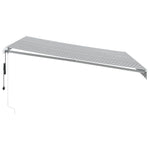 Antracitszürke-fehér LED-es automata napellenző 400 x 350 cm 5