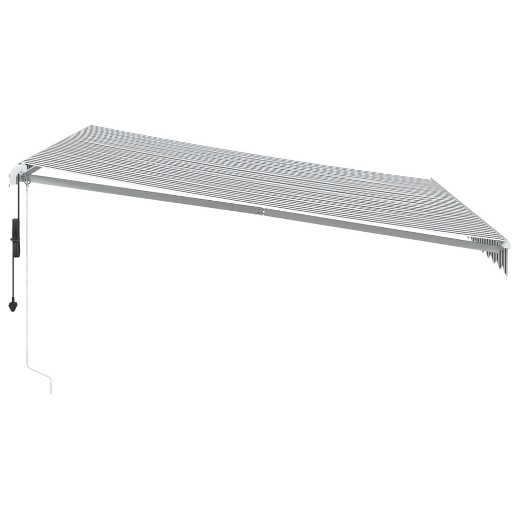 Antracitszürke-fehér LED-es automata napellenző 400 x 350 cm 5