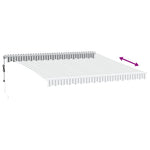 Antracitszürke-fehér LED-es automata napellenző 400 x 350 cm 11