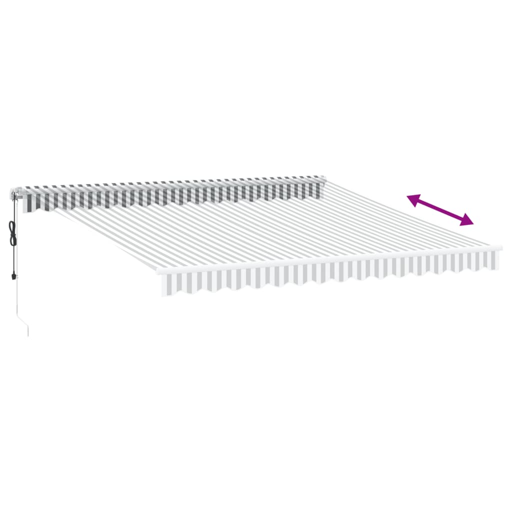 Antracitszürke-fehér LED-es automata napellenző 400 x 350 cm 11