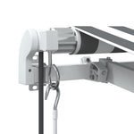 Antracitszürke-fehér LED-es automata napellenző 400 x 350 cm 7