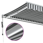 Antracitszürke-fehér LED-es automata napellenző 400 x 350 cm 8