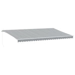 Antracitszürke-fehér LED-es kézi napellenző 600 x 350 cm 2