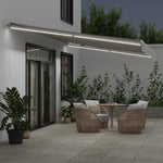 Antracitszürke-fehér LED-es kézi napellenző 600 x 350 cm 3