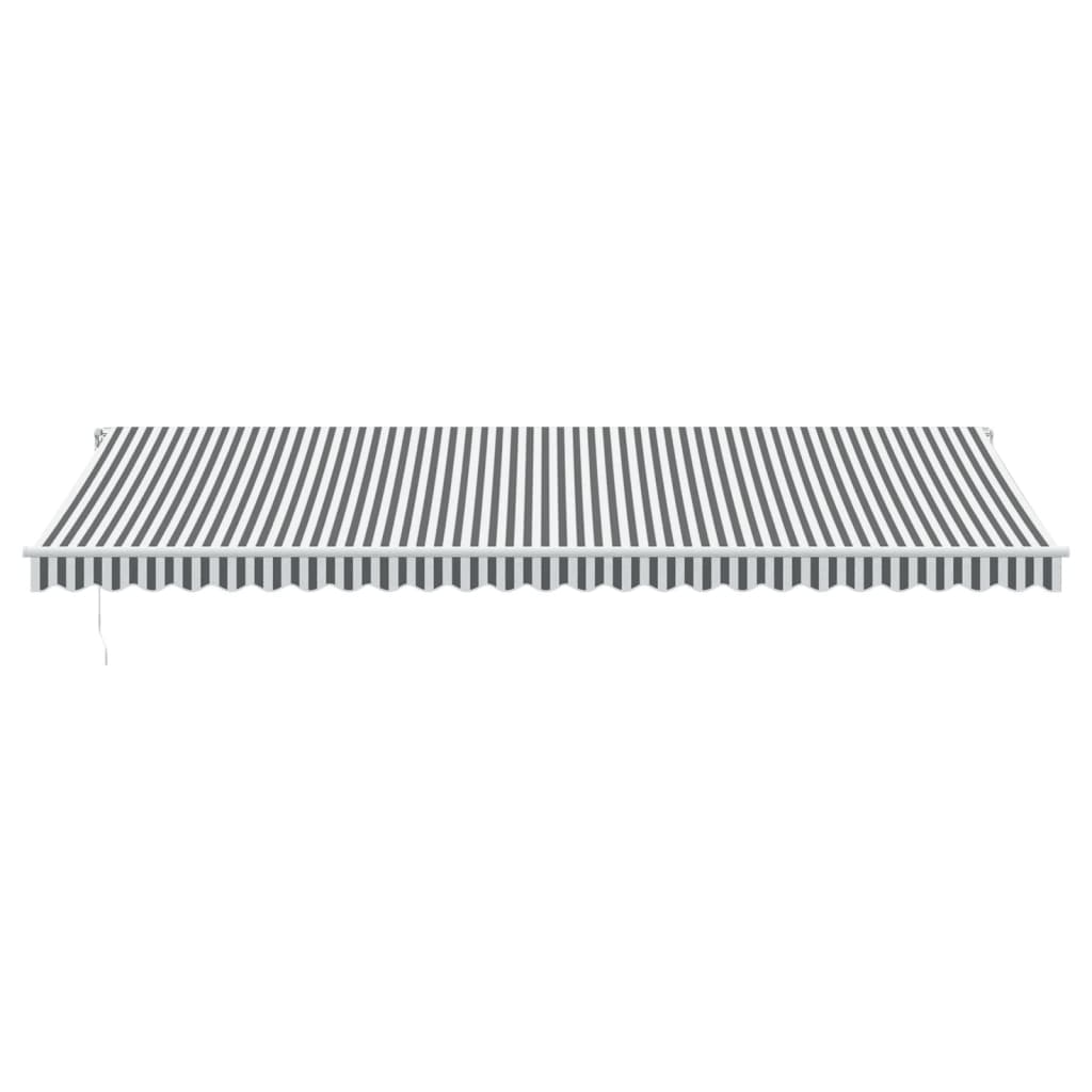 Antracitszürke-fehér LED-es kézi napellenző 600 x 350 cm 4