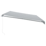 Antracitszürke-fehér LED-es kézi napellenző 600 x 350 cm 5