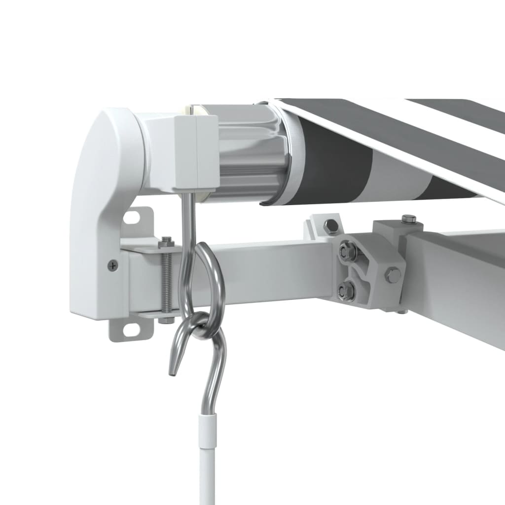 Antracitszürke-fehér LED-es kézi napellenző 600 x 350 cm 7