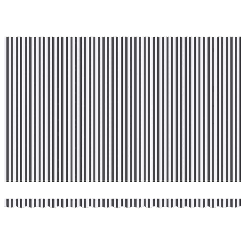 Antracitszürke-fehér kézzel kihúzható napellenző 500 x 300 cm 7