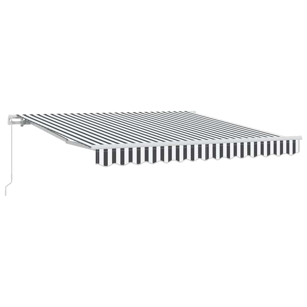Antracitszürke-fehér kézzel kihúzható napellenző 300 x 250 cm 2