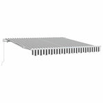 Antracitszürke-fehér kézzel kihúzható napellenző 300 x 250 cm 6