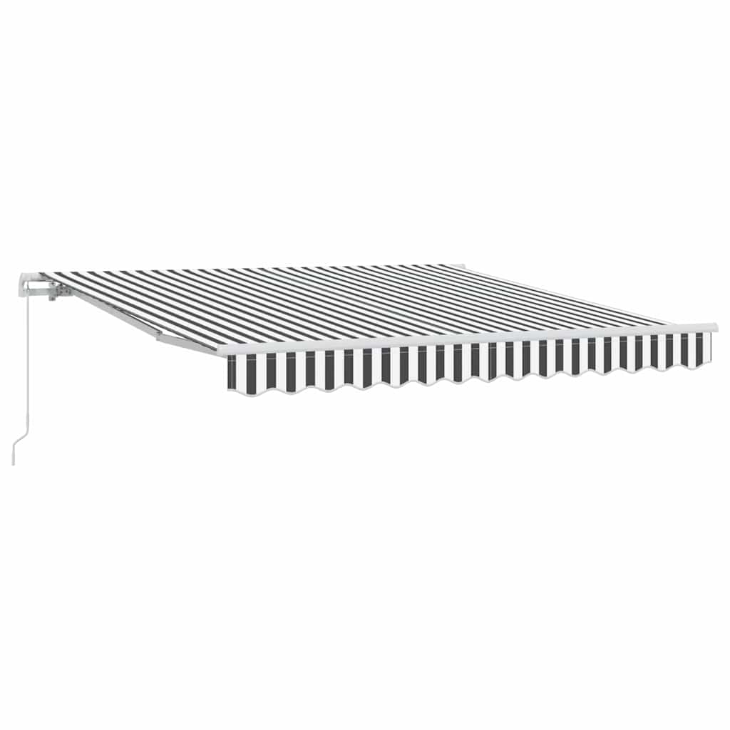 Antracitszürke-fehér kézzel kihúzható napellenző 300 x 250 cm 6