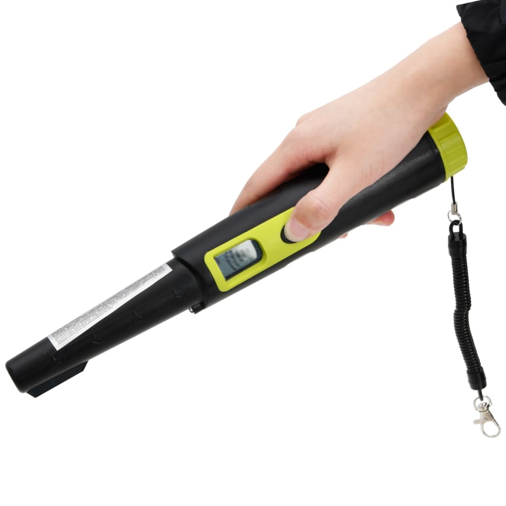 Fekete és sárga pinpointer fémdetektor LCD kijelzővel 2