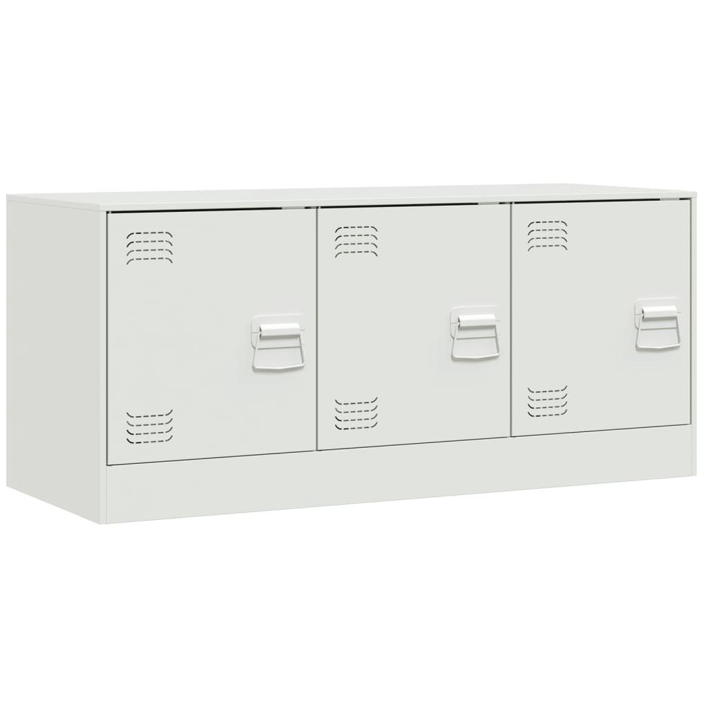 Fehér acél TV-szekrény 99 x 39 x 44 cm 2