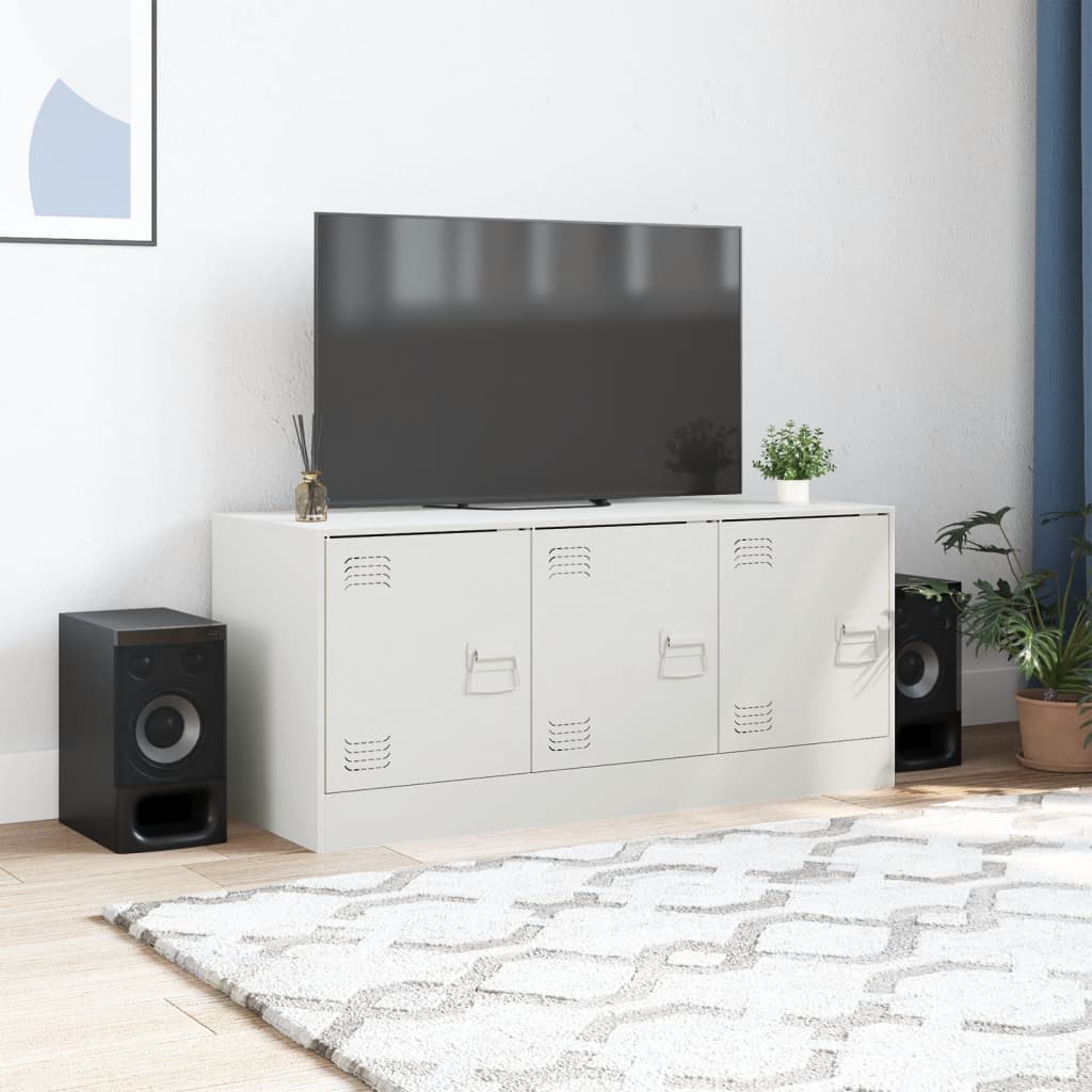 Fehér acél TV-szekrény 99 x 39 x 44 cm 3