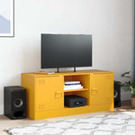 Mustársárga acél TV-szekrény 99 x 39 x 44 cm 3