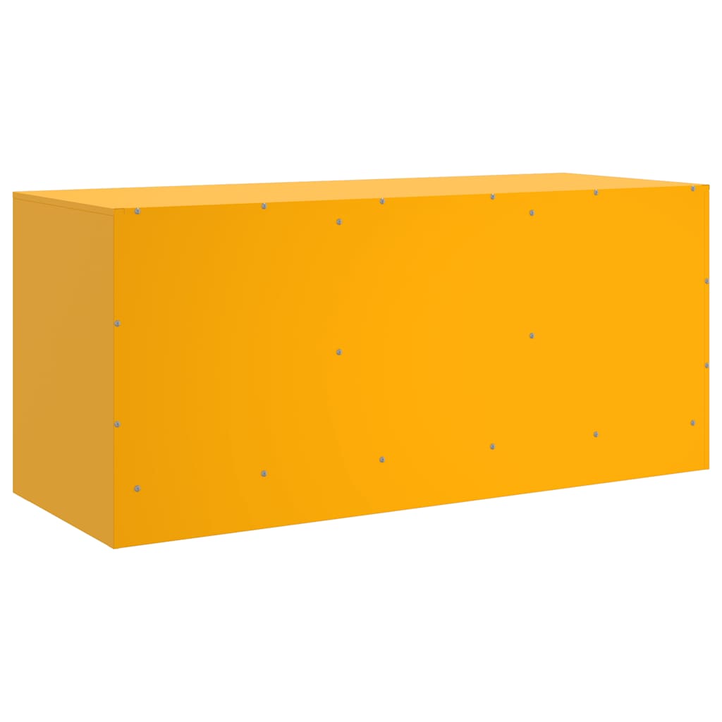 Mustársárga acél TV-szekrény 99 x 39 x 44 cm 10
