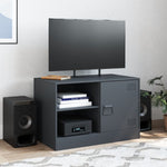 Antracitszürke acél TV-szekrény 67 x 39 x 44 cm 3