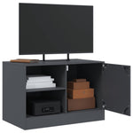 Antracitszürke acél TV-szekrény 67 x 39 x 44 cm 5