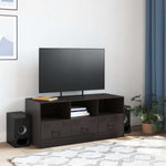 Fekete acél TV-szekrény 99 x 39 x 44 cm 3
