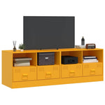 2 db mustársárga acél TV-szekrény 67 x 39 x 44 cm 3