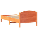 Viaszbarna tömör fenyőfa ágy matrac nélkül 90 x 200 cm 6