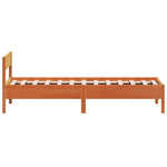 Viaszbarna tömör fenyőfa ágy matrac nélkül 75 x 190 cm 5