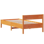 Viaszbarna tömör fenyőfa ágy matrac nélkül 75 x 190 cm 6