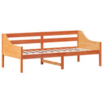 Viaszbarna tömör fenyőfa kanapéágy matrac nélkül 80 x 200 cm 3