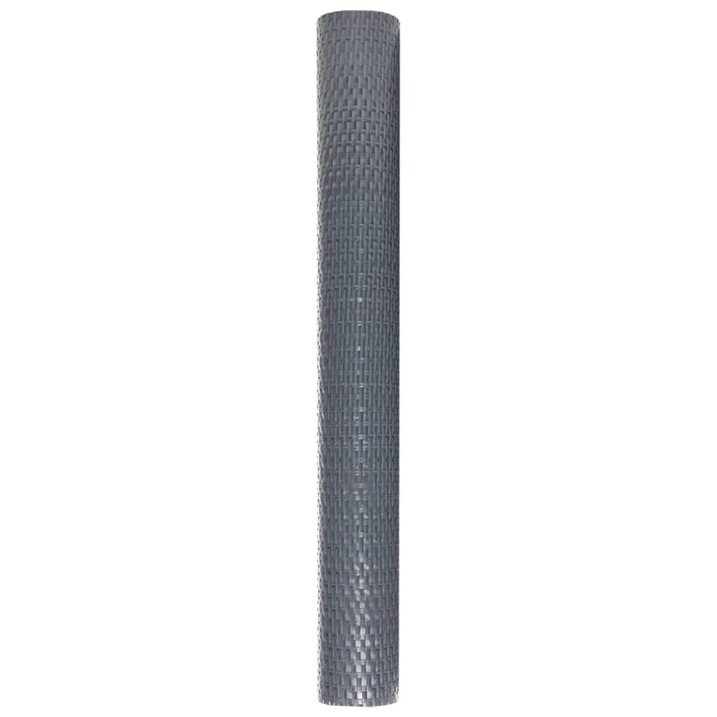 Antracitszürke polyrattan erkélyparaván 300 x 80 cm 4