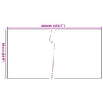 Antracitszürke polyrattan erkélyparaván 300 x 80 cm 8